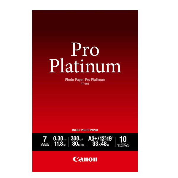 Canon Unisex Carta Fotografica Pt-101 Pro Platinum A3 Plus - 10 Fogli - Immagine 2