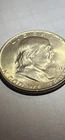 1950-D 50C Franklin Half Dollar BU Toning