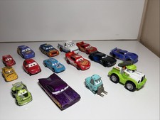Disney Pixar Cars Lot of 15 Diecast Plastic Mixed Cars And Mini Racers