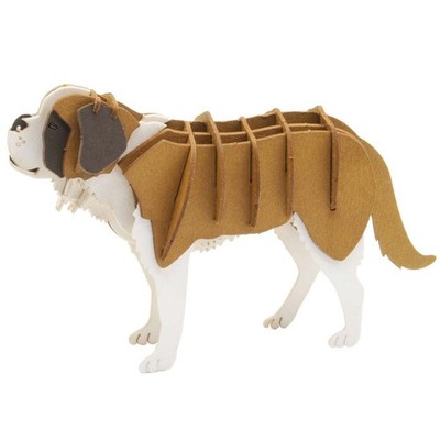 Fridolin 3D Papiermodell Bernhardiner Hund