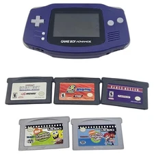 Nintendo Game Boy Advance GBA Indigo Handheld Console System Games & TV Shows