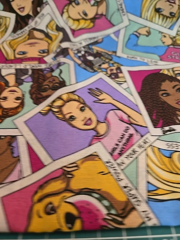 Riley Blake Barbie Mattel Fabric By The 1/2 Yard I Can Be Craft Quilt New Cotton - Image 4 of 4
