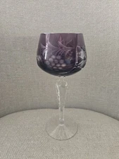 Imperial Crystal Amethyst Cut to Clear 7¾" Wine Hock Glass