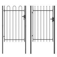 Gartentor Zauntor Metall Gartenpforte Antik Gartenzaun Garten Hoftor Schwarz