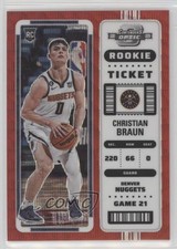 2022 Panini Contenders Optic Rookies Asia Red Wave Prizm Christian Braun #5 18pd