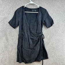 Asos Design Women's Wrap Dress Size 4 Short Sleeve V-Neck