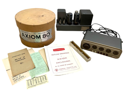 The Quad II Amplifier Quad Control Unit Axiom 80 Speaker Manuals Cords UNTESTED