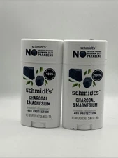 Schmidt's Deodorant Charcoal & Magnesium 2.65 oz Aluminum Free Deodorant, 2/PACK