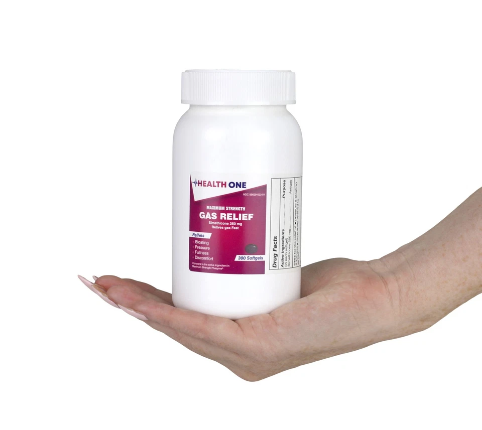 Гелевые капсулы для снятия газа максимальной прочности, 250 мг симетикона, 300 штук - Изображение 2 из 4