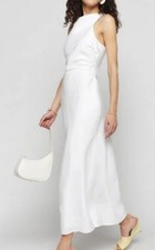 Reformation Cassette Linen Maxi Dress White 10 Bridal Shower Destination Wedding