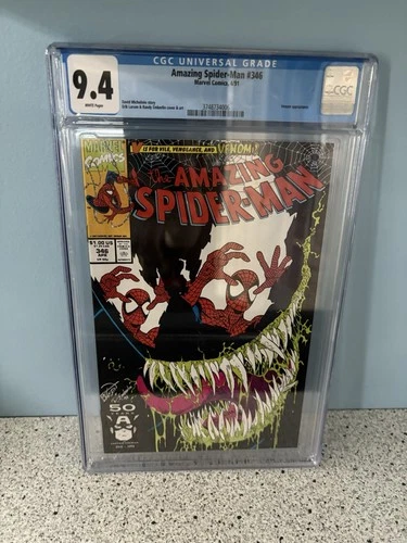 Marvel Amazing Spider-Man #346 CGC 9.4 Key Issue Spider-Man Venom 1991