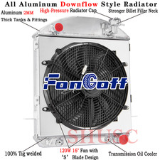 CC1005 4 Row Radiator Shroud Fan For 1917-1927 Ford Model T Bucket Chevy Engine