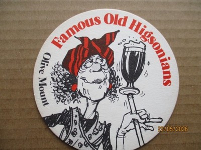 Berühmter alter Higsonians Higsons Bierdeckel - Olivenmontierung