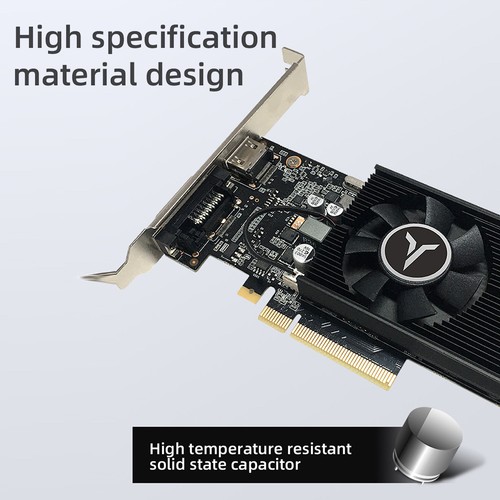 Yeston GT1030-4G D4 LP Gaming Graphic Card 4GB/64bit/DDR4 Memory 1152-1380MHz/21 - Picture 2 of 12