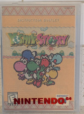 Yoshi's Story Nintendo 64 N64 Game Cartridge Manual Aftermarket Case