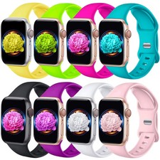 8 Pack Bands Compatible with Apple Watch Band 38mm 40mm 41mm 42mm 44mm 45mm f...