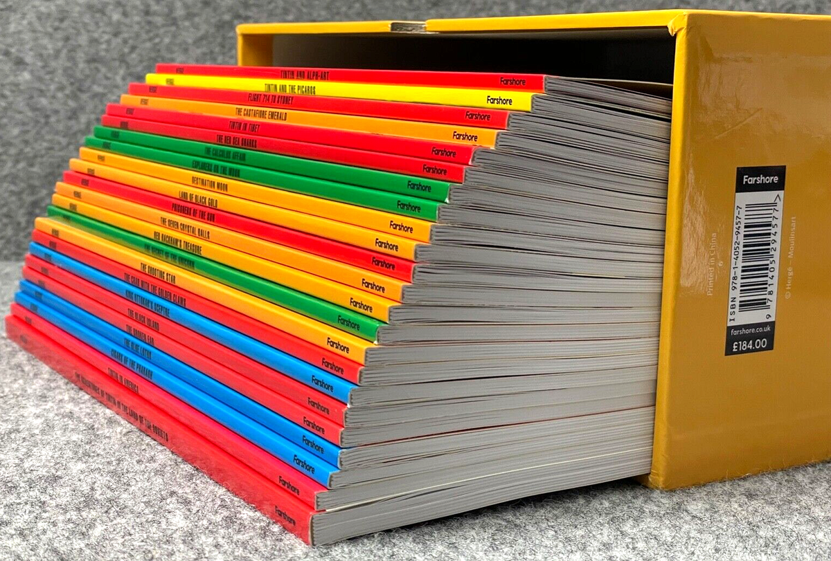 Adventures of Tintin Box Set x23 Farshore paperback books by