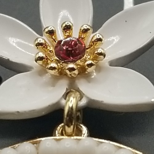 INC INTERNATIONAL FLOWER & LEMON GOLD TONE MIXED STONE STATEMENT EARRINGS JLY58 - Picture 8 of 15