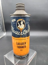 Vintage Mastercraft Laquer Thinner 545 Badger Paint Varnish Milwaukee Paper Labe