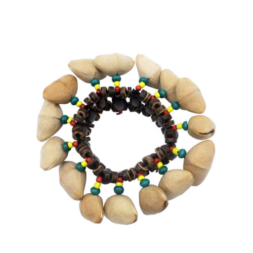 African Tribal Style Nut Shell Bracelet Dora Nut Handbell Percussion Accessories - Afbeelding 1 van 16