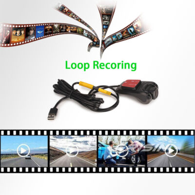 ERISIN DVR Front Camera Auto Dash USB Android 5.1-10 HD 150 ° Nachtzicht 1080P