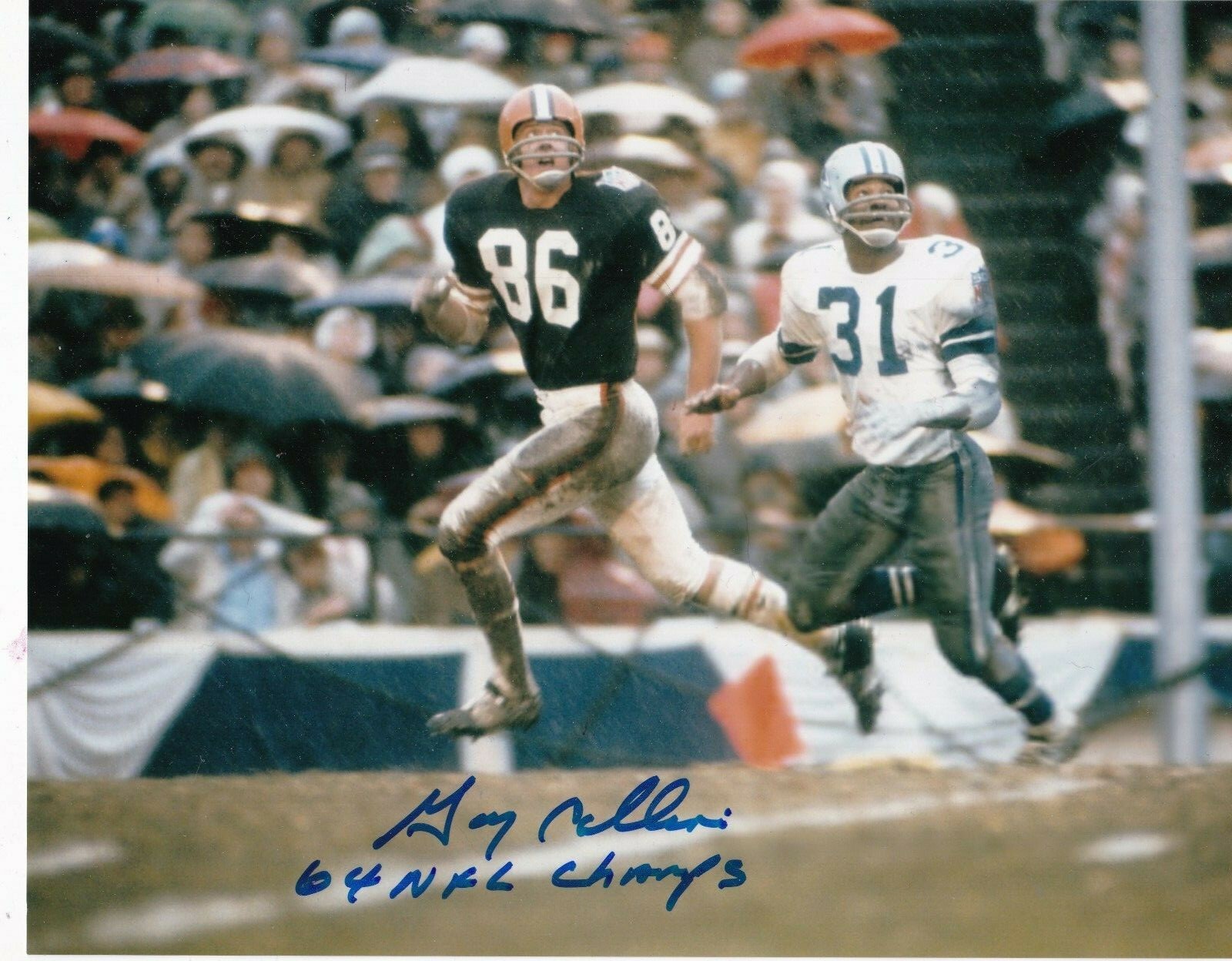 Gary Rilling 64 GARY COLLINS CLEVELAND BROWNS 64 NFL CHAMPS ACTION SIGNED 8X10 | eBay