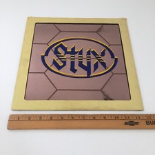 Styx Carnival Prize Mirror, 12" x 12", 1980s Era with Original Packaging -