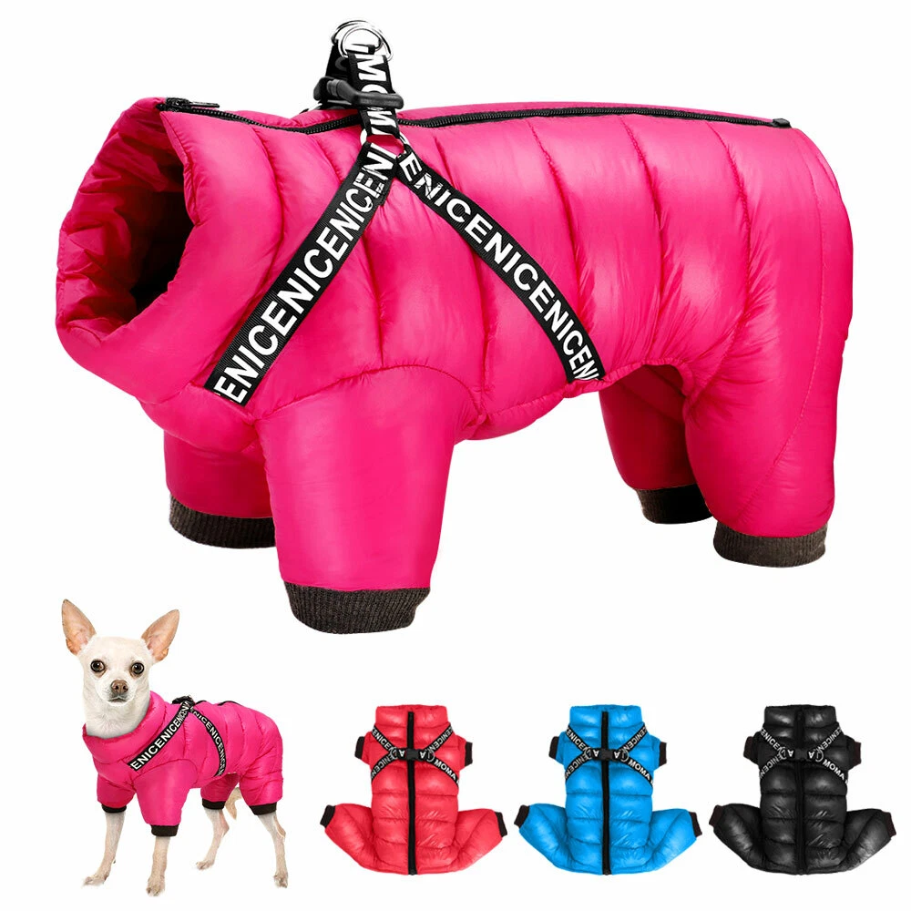 Manteau pour Petit Chien avec Harnais Imperméable d'hiver Vêtements Chaud  Veste