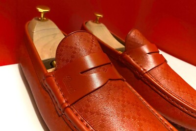 Gucci’s diamanté RED leather driver Shoes Leather flats Gucci Red size 8.5 US in Leather - 42083506 main image 4
