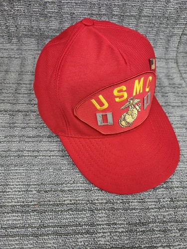 Cappello vintage Corpo dei Marines degli Stati Uniti rosso snapback grande patch stemma aquila bandiera USA - Foto 5 di 22