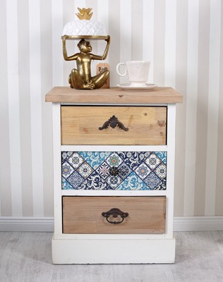 Kleine Kommode Landhausstil Nachkonsole Nachtkommode Nachtkastchen Vintage Ebay