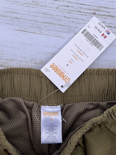 NWT Gymboree Boys Size 4 Wilderness Club Army Green Active Cargo Pants - Picture 2 of 3