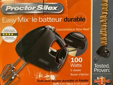 Proctor Silex 62507 5 Speed Hand Mixer Durable Easy Mix Black 100 Watts