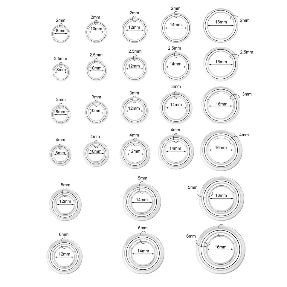 Pendientes de acero quirúrgico punk de gran calibre nariz tabique anillo piercing joyería 1 pieza Foto 2 de 4