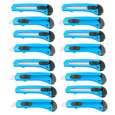16 Packs - Utility Box Cutter Retractable Snap Off Lock Razor Sharp Blade Tool