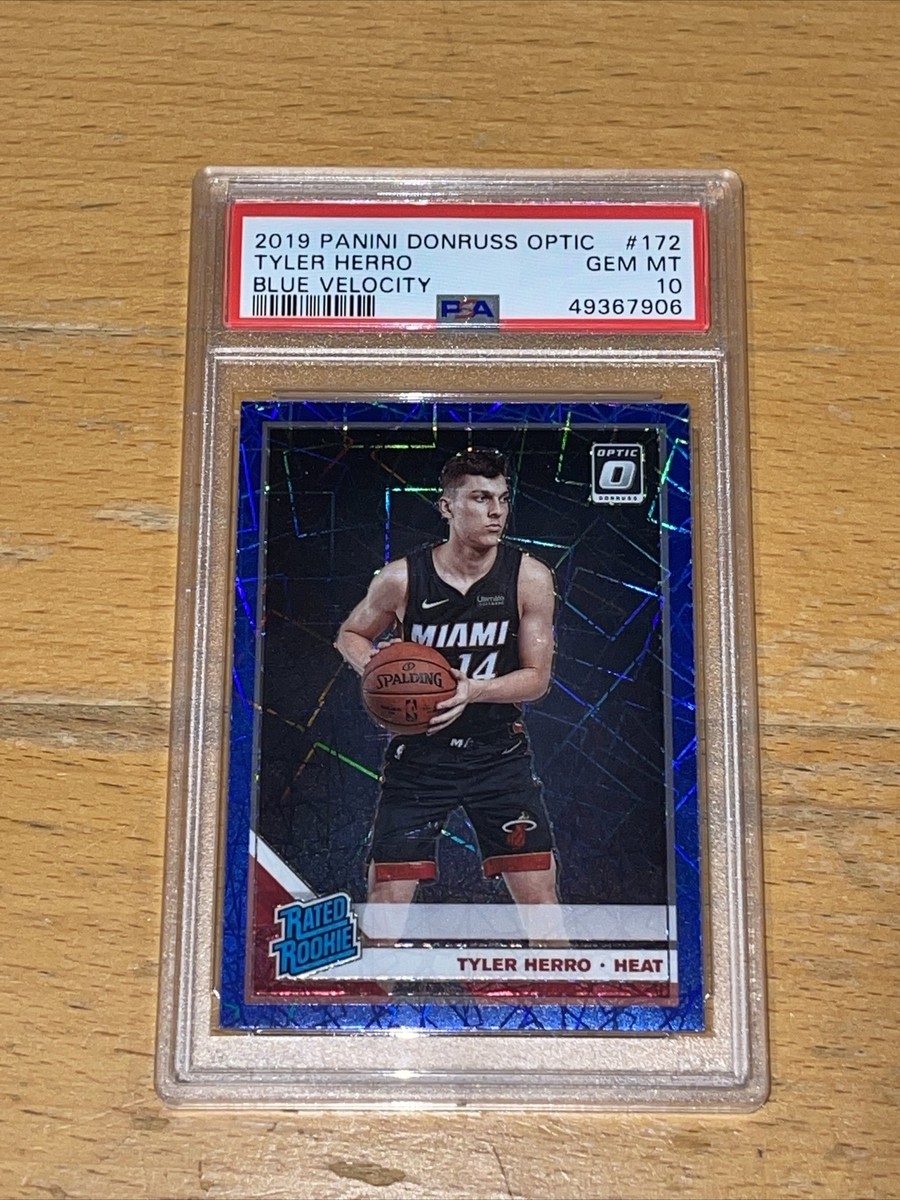 2019 Panini Donruss Optic Blue Velocity Tyler Herro ROOKIE RC #172 