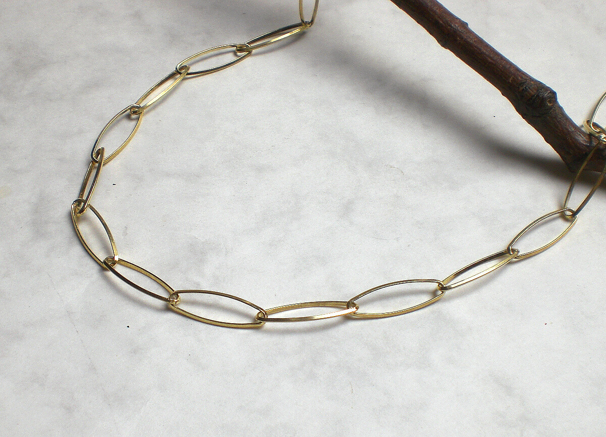 Ovale Gliederkette 925 Silber vergoldet, Paperclip Kette gold, NEU ...