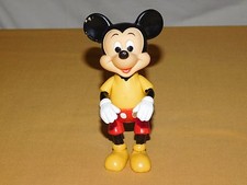 VINTAGE 5 1/2" HIGH WALT DISNEY PRODUCTION RUBBER PLASTIC MICKEY MOUSE FIGURE
