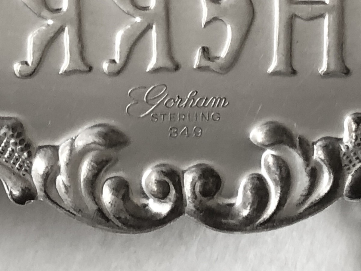 ボトルタグ　ゴーハム社　アンティーク Vintage Gorham Sterling Liquor Decanter Bottle Tag Tags Gin Brandy