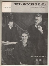 "Winesburg, Ohio"  1958   Playbill   FLOP   Dorothy McGuire   Ticket Stub    