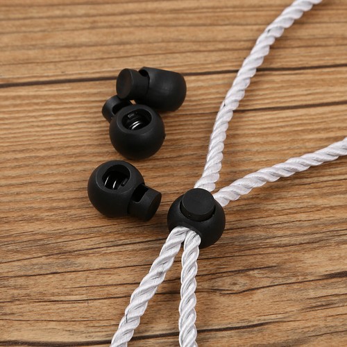 100 Plastic Spring Loaded Round Toggle Stopper Cord Locks End Single Hole Rope - Picture 63 of 97