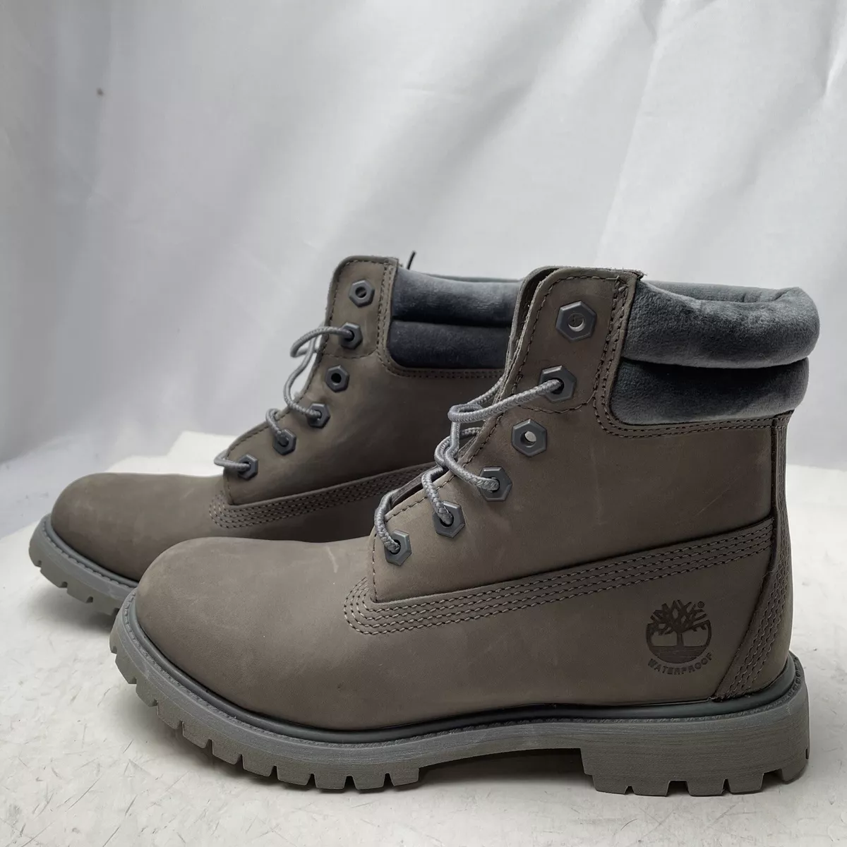 Timberland Womens Sz 7 Purple Gray Leather Lace Up Ankle Work Boots A23KT