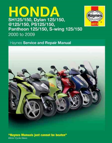 Honda 125 150 Scooters SH Dylan PS Pantheon S-wing Haynes Manual de taller - Imagen 1 de 5