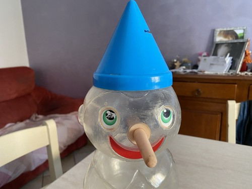 Pupazzo in plastica salvadanaio Pinocchio 40 cm vintage anni 70 da collezione - Foto 3 di 10