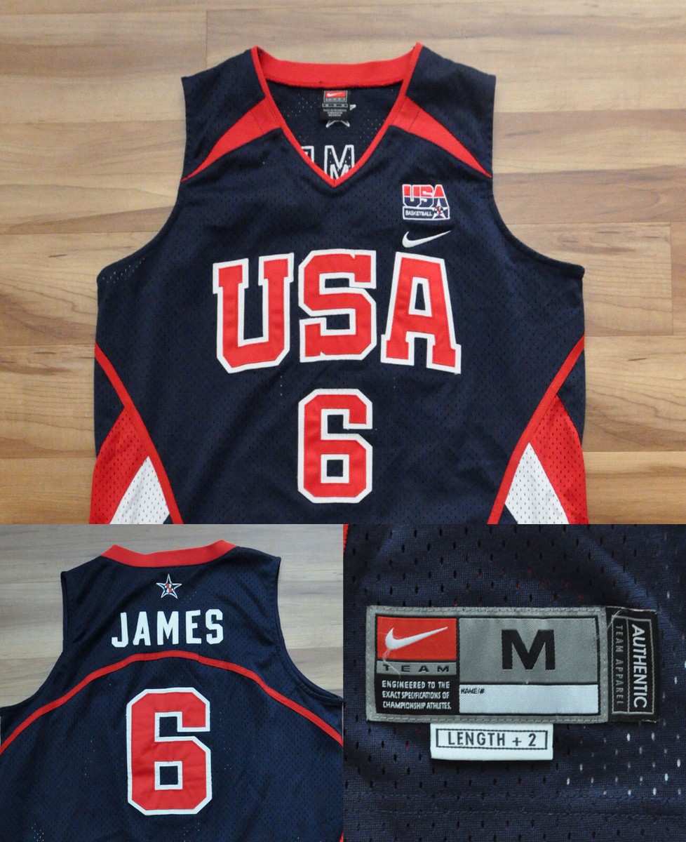 LeBron James #6 Team USA 2004 Nike Jersey Authentic Athens