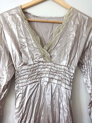 Robe Dorée En Voile Fluide - Taille S (34/36) - Style Tunique Nuisette - Occasion