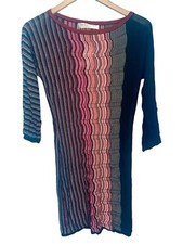 Trina Turk VTG Y2K Colorful Knit Sweater Dress NWT Size S