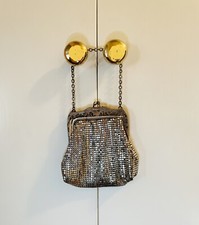 Whiting  Davis Mesh Purse Silver-Tone Handbag Vintage Purse