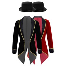 Kids Tailcoat Clothing Suit Coat Lapel Jacket Role Playing Tuxedo Christmas Hat