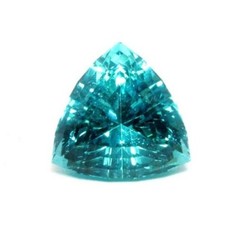 natural blue apatite 4.83ct trillion 10.75x10.83x7.32mm transparent gemstone